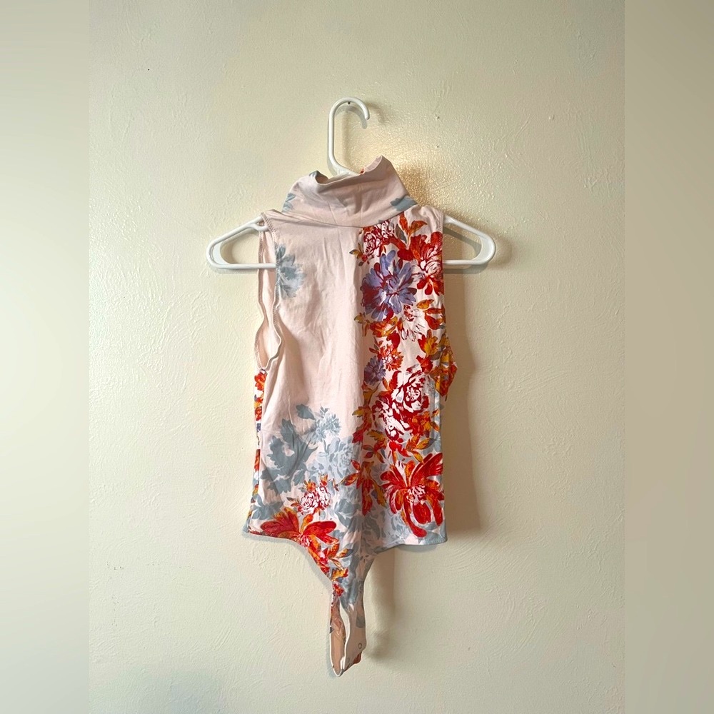 Free People Multicolored Floral Turtleneck Onesie